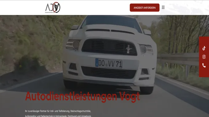 Autodienstleistungen Vogt – Website von Web.Agentur Köln
