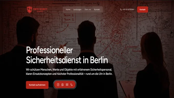 Fortis Security Service – Website von Web.Agentur Köln