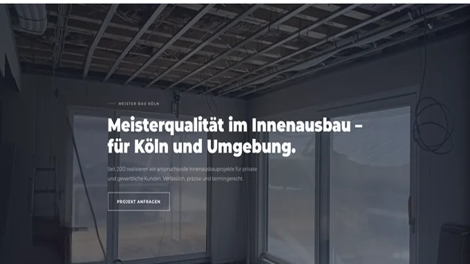 Meister Bau Köln – Website von Web.Agentur Köln