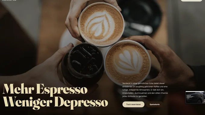 Rösteria – Website von Web.Agentur Köln
