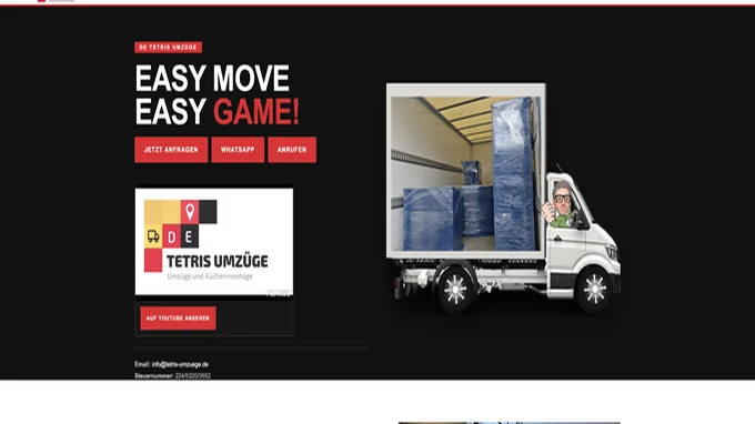 Tetris Umzüge – Website von Web.Agentur Köln
